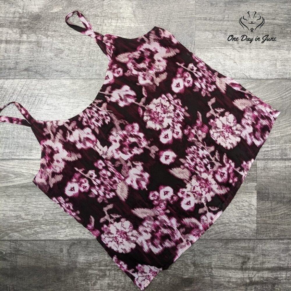 New York & Company Floral Tank Top Size M